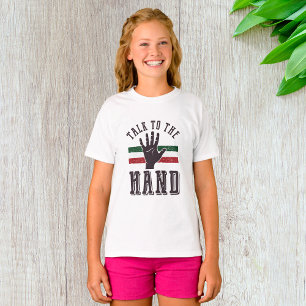 T-shirt Parlez à l'Humour de main détendu