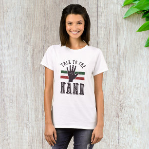 T-shirt Parlez à l'Humour de main détendu