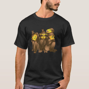 T-shirt Parlez à l'oreille et ne voyez pas le mal trois mo