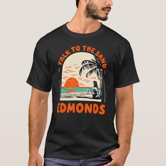 T-shirt Parlez À Sand Edmonds Beach Washington Ocean Su (Devant)