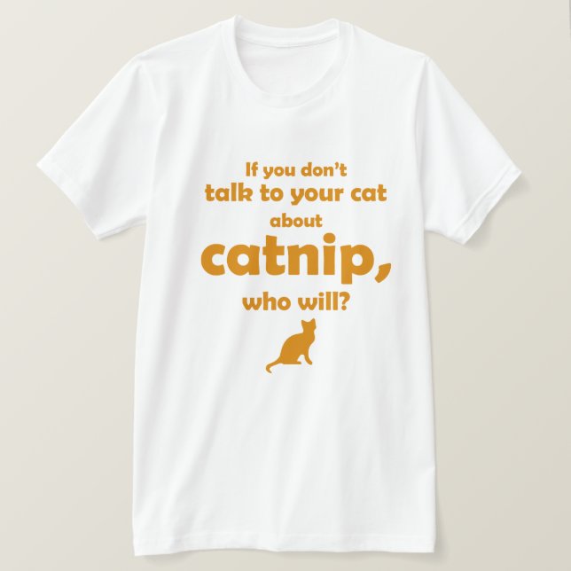 T-shirt "Parlez à votre chat..." (Design devant)
