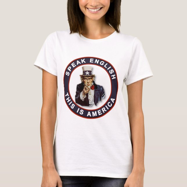 T-SHIRT PARLEZ ANGLAIS - C'EST L'AMÉRIQUE (Devant)