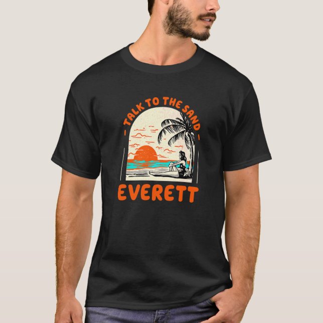 T-shirt Parlez Au Sand Everett Beach Washington Ocean Su (Devant)
