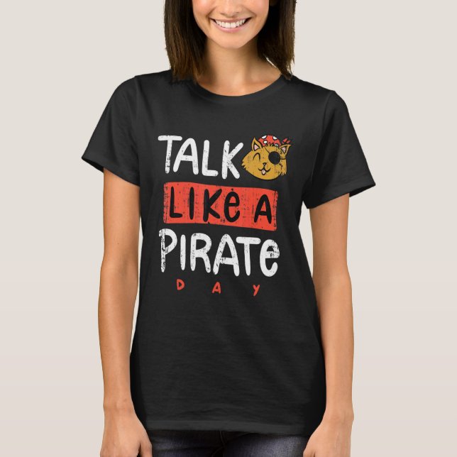 T-shirt Parlez comme un jour de pirate (Devant)