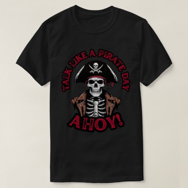 T-shirt Parlez comme un pirate Ahoy! (Design devant)
