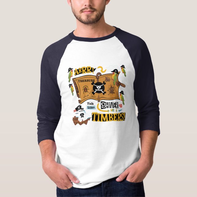 T-shirt Parlez comme une journée de pirates (Devant)