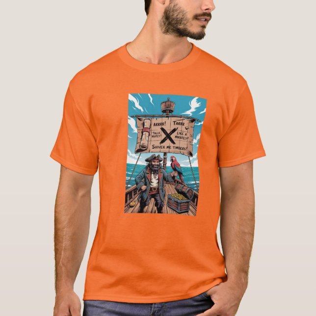 T-shirt Parlez comme une journée de pirates (Devant)