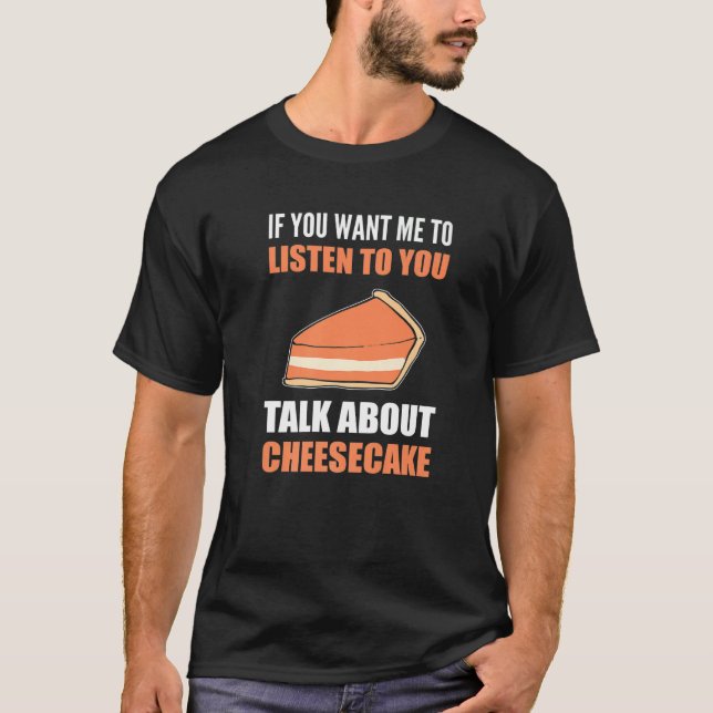 T-shirt Parlez de Cheesecake Funny Foodie Premium (Devant)