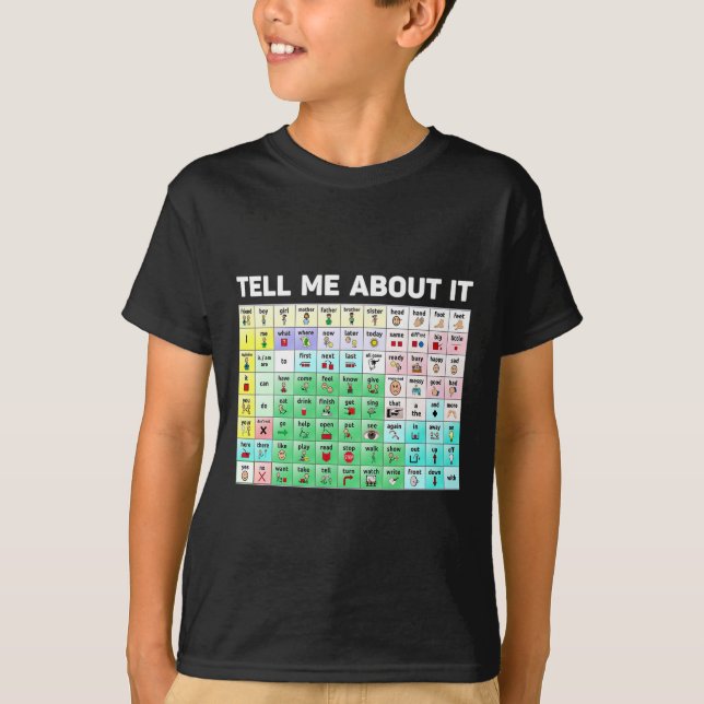 T-shirt Parlez-moi de ça Voix Langue Pathologie Aac Spe (Devant)