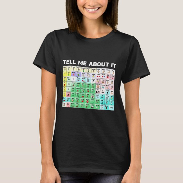 T-shirt Parlez-moi de ça Voix Langue Pathologie Aac Spe (Devant)