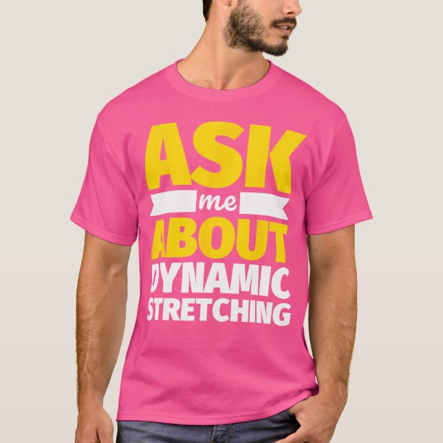 T-shirt Parlez-moi de l'étirement dynamique drôle d'haltér (Devant)