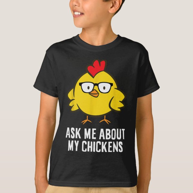 T-shirt Parlez-moi de mes poules  (Devant)