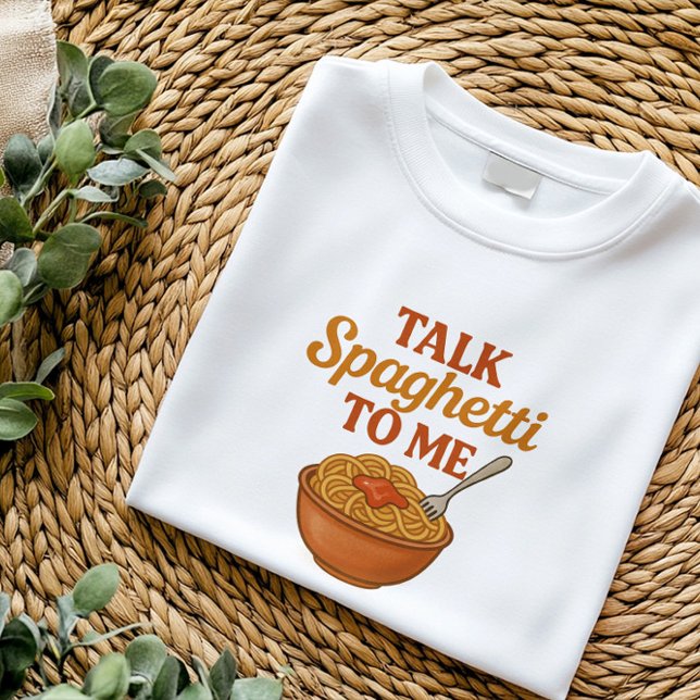 T-shirt Parlez-moi de spaghetti | Drôle italien Puns de cu (Créateur téléchargé)