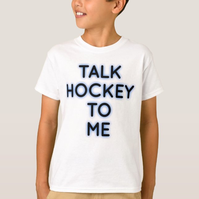 T-shirt Parlez-moi du hockey (Devant)