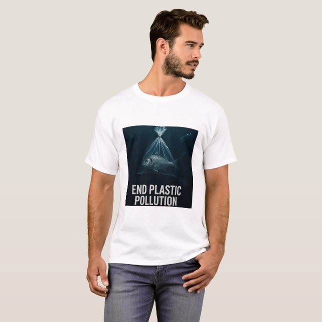 T-shirt Parlez pour la mer - Arrêtez la pollution plastiqu (Devant entier)