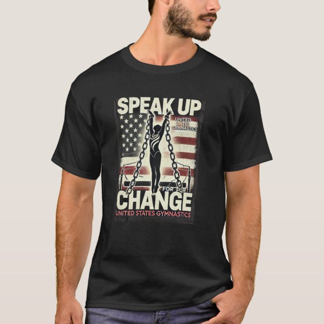 T-shirt "Parlez pour le changement - États-Unis Gymnastiqu (Devant)