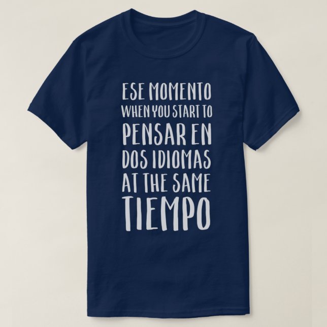 T-shirt Parlez Spanglish Idioma Funny Spanish Momento (Design devant)