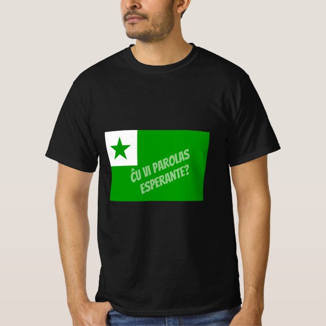 T-shirt Parlez-vous Esperanto? (Devant)