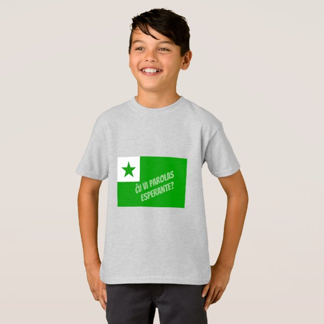 T-shirt Parlez-vous Esperanto? (Devant entier)