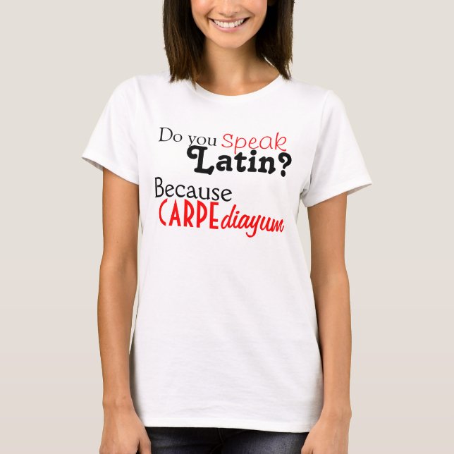 T-shirt : Parlez-vous le latin ? (Devant)