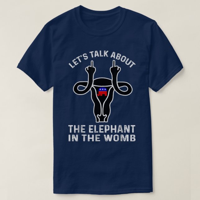 T-shirt Parlons De L'Éléphant Dans L'Armature Des Femmes (Design devant)