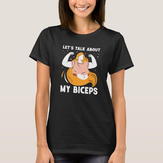 T-shirt Parlons De Mes Biceps Girl Mom Curl dit M (Devant)