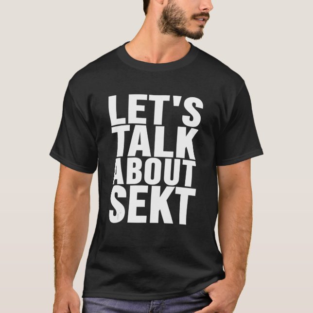 T-shirt Parlons de vin mousseux (Devant)