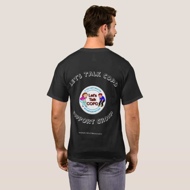 T-shirt Parlons le groupe de soutien de COPD (Dos entier)