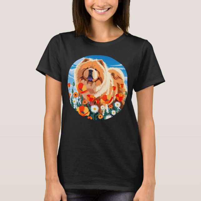 T-shirt PARMI LES COQUELICOTS Chow (Devant)