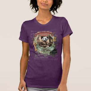T-shirt Parodie animale Chopin de compositeur de panda