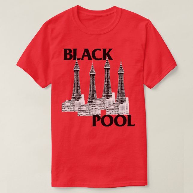 T-shirt Parodie Black Flag Blackpool Design de hommage (Design devant)