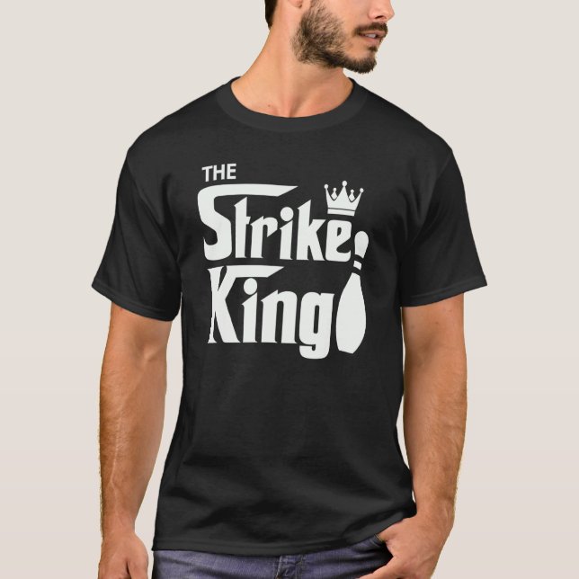 T-shirt Parodie de Bowling Ligue King Bowler (Devant)