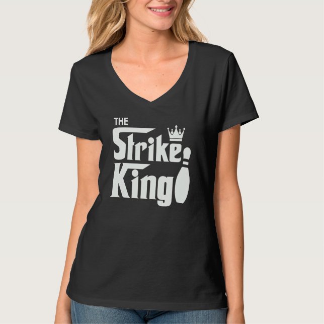 T-shirt Parodie de Bowling Ligue King Bowler (Devant)