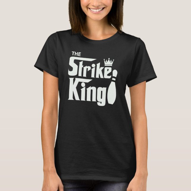 T-shirt Parodie de Bowling Ligue King Bowler (Devant)