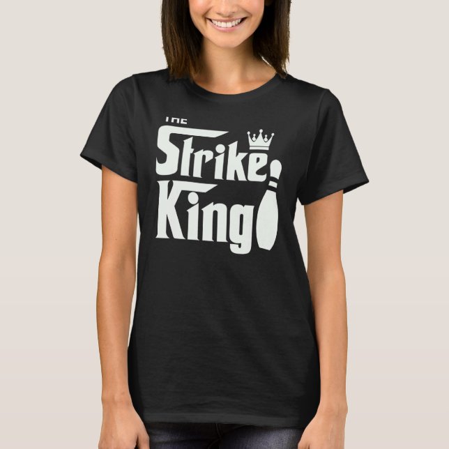 T-shirt Parodie de Bowling Ligue King Bowler (Devant)