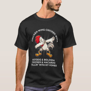 T-shirt Parodie de chanson d'aile de poulet drôle Hot Dog