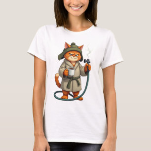 T-shirt Parodie de chat à litière pleine Cadeau d'humour