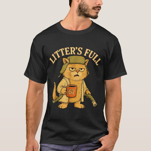 T-shirt Parodie de chat complet de Funny Litter 67 Six Sep (Devant)