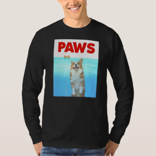 T-shirt Parodie de chien de pattes 80s Chien de requin de