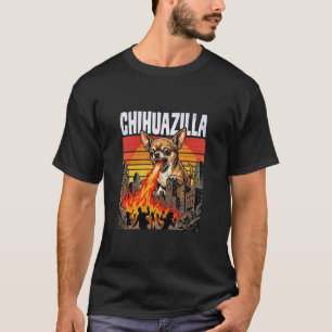 T-shirt Parodie de film de monstre de chien Chihuahua géan