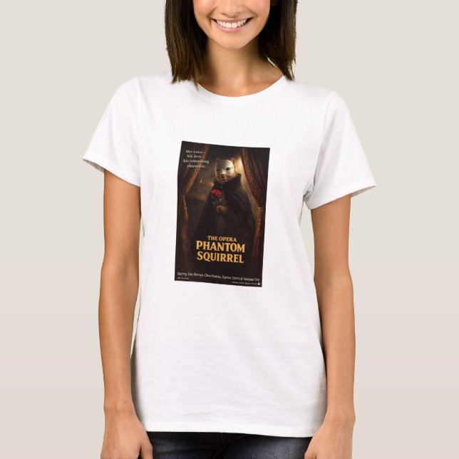 T-shirt Parodie de l'Opéra Fantôme Écureuil (Devant)