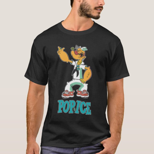 T-shirt Parodie de Popeye Vintage des années 1990 (Devant)