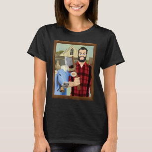 T-shirt Parodie gothique américaine MN Paul Bunyan et Babe