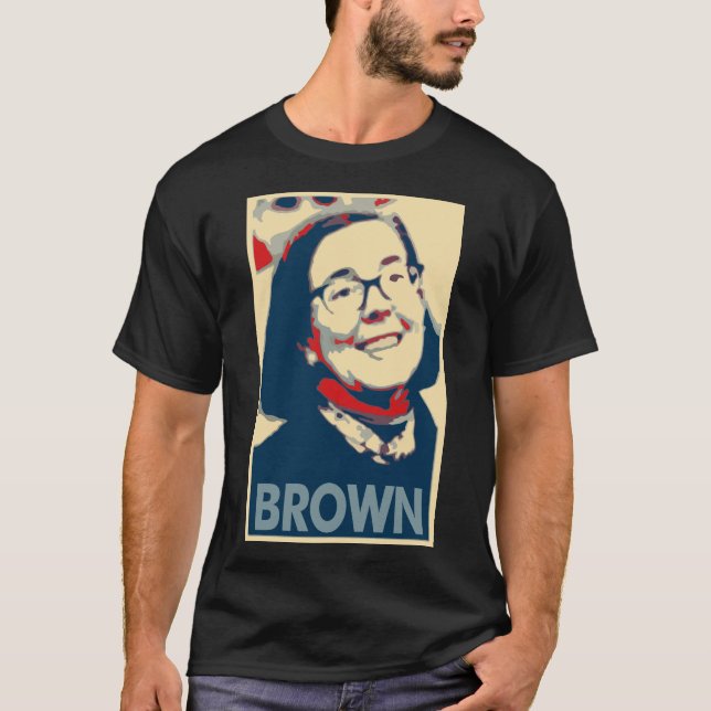 T-shirt Parodie politique d'affiche Brown de Kate (Devant)