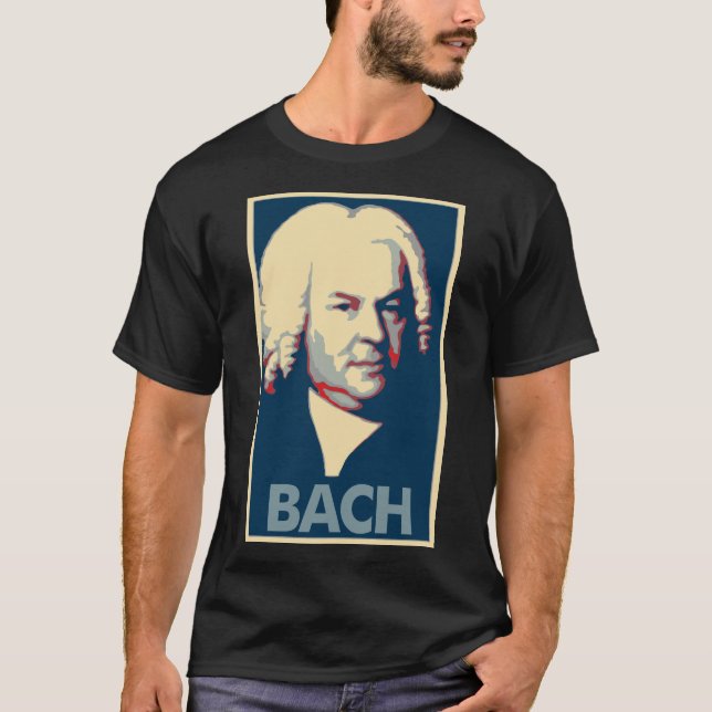 T-shirt Parodie politique d'affiche de Johann Sebastian (Devant)