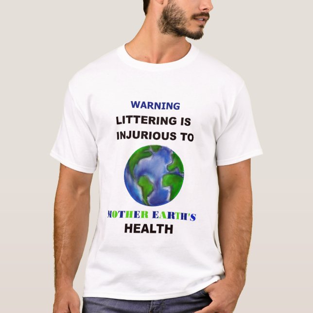 T-shirt Parodie virale originale 2017 Les détritus sont nu (Devant)