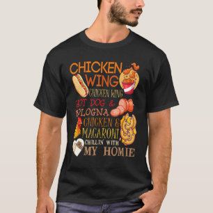 T-shirt Parole de chanson Chicken Wing Chicken Wing Hotdog
