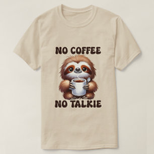 T-shirt Parole drôle de café art unisexe paresseux