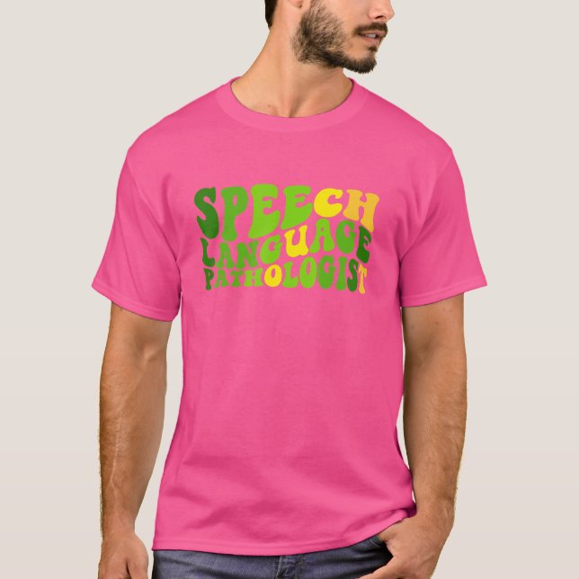 T-shirt Parole Langue Pathologiste Boho Rétro Parole Là (Devant)