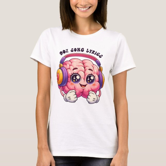 T-shirt paroles de 90 % de chanson (Devant)
